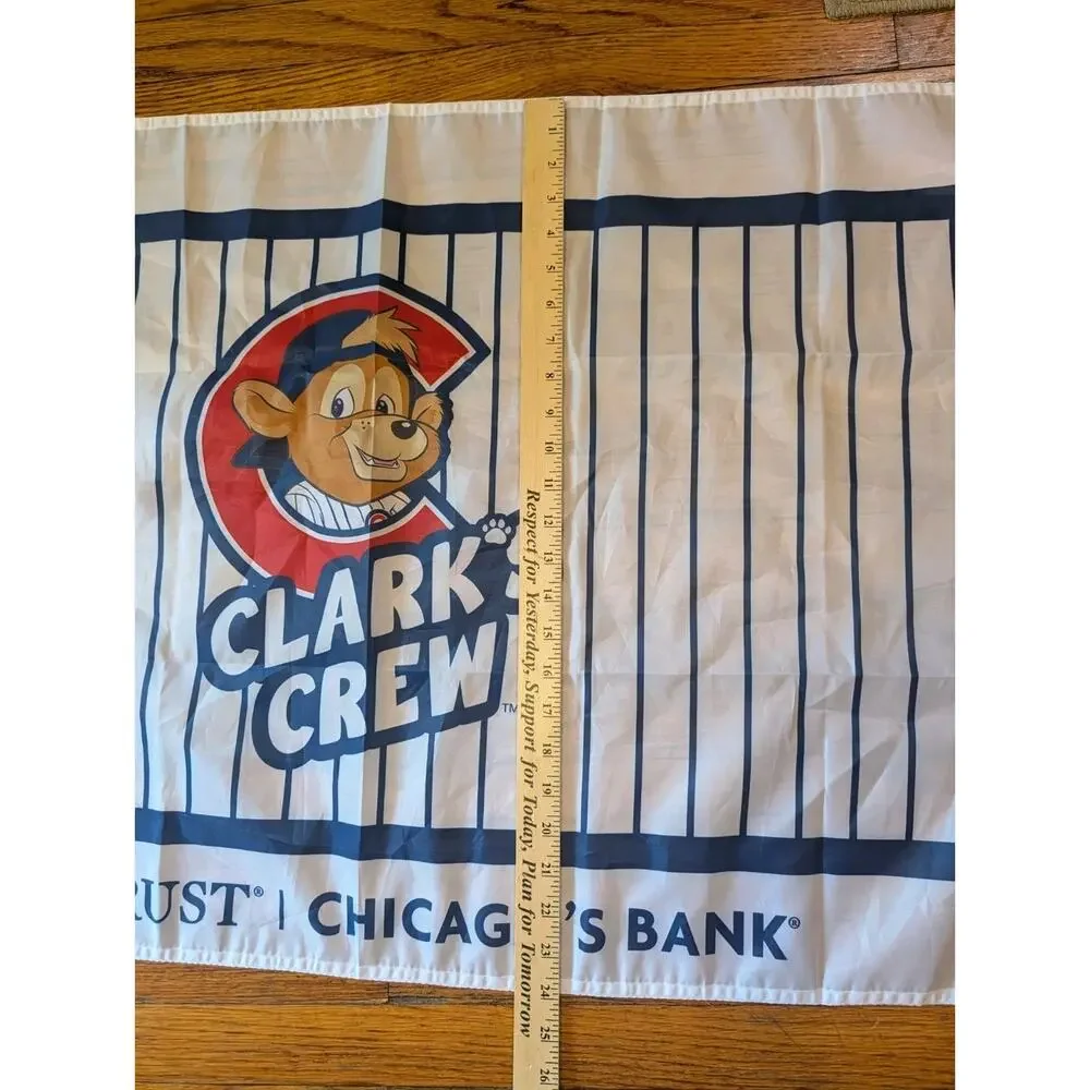 Chicago Cubs Clark the Bear Flag Banner 35” X 24”